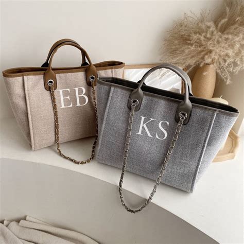 luxury handbag initials|initial tote bags for women.